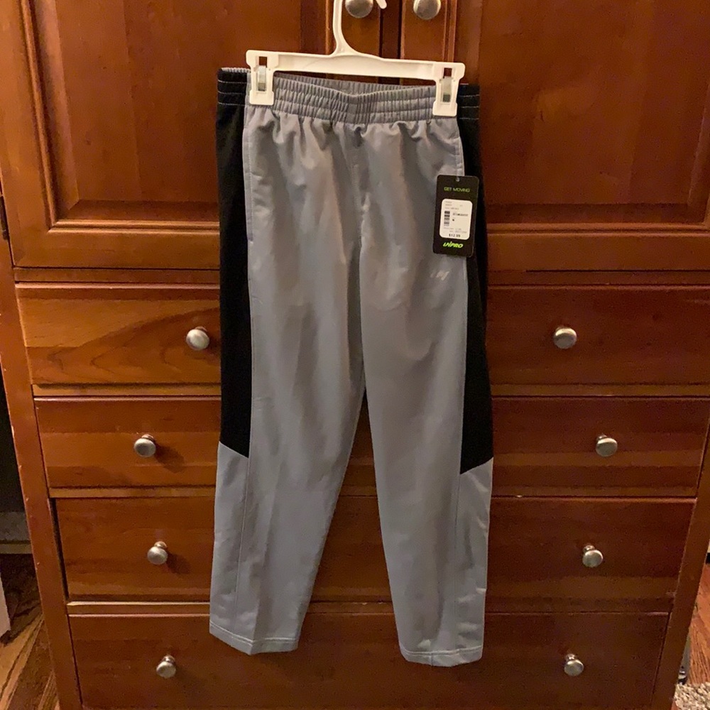 NWT grey and black track pants